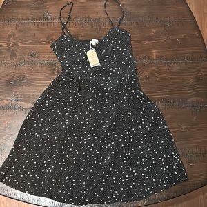NWT Black and white floral a line dress